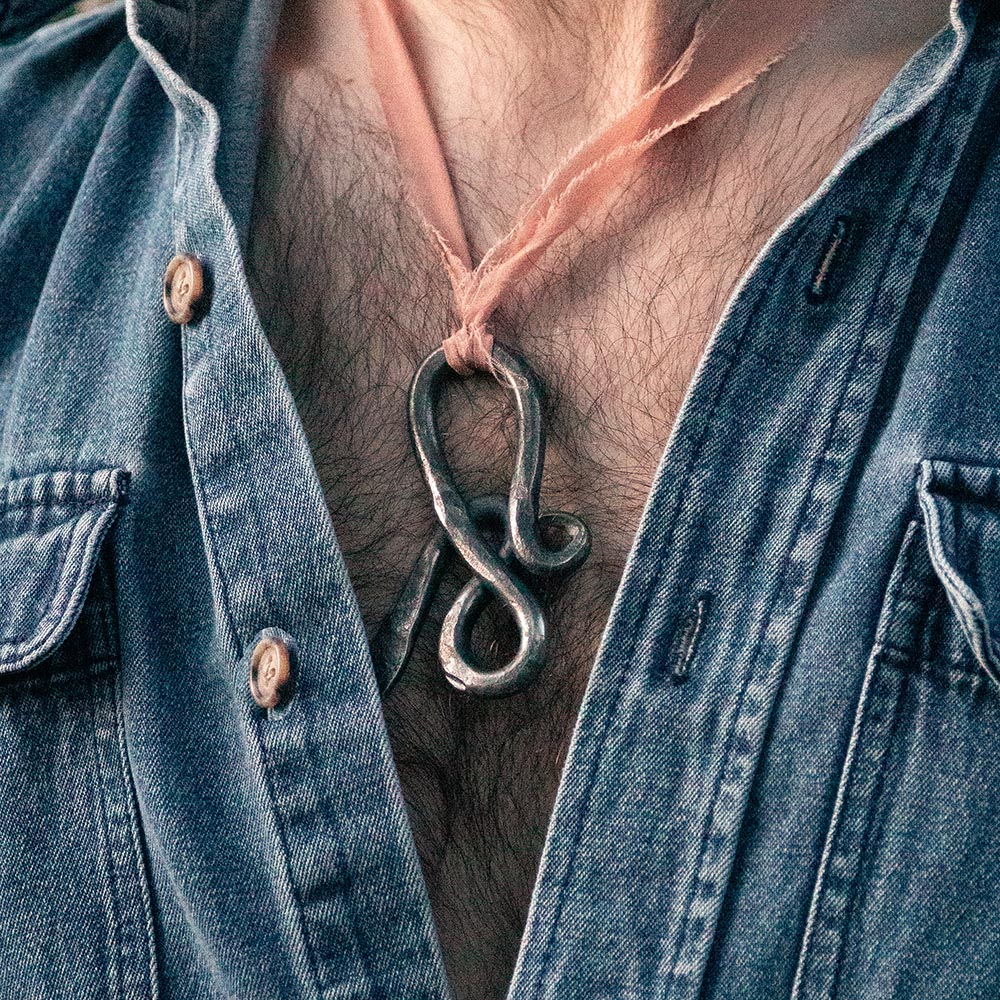 Snowhite Blacksmith iron pendant